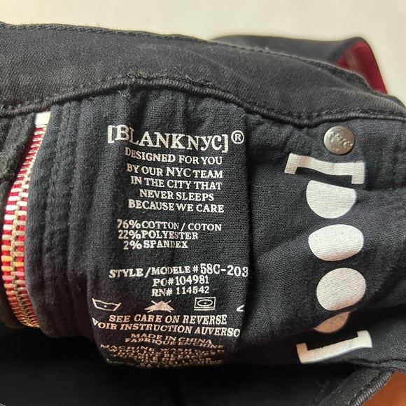 BLANK NYC Distressed Zipper Pants - Picture 4 of 6